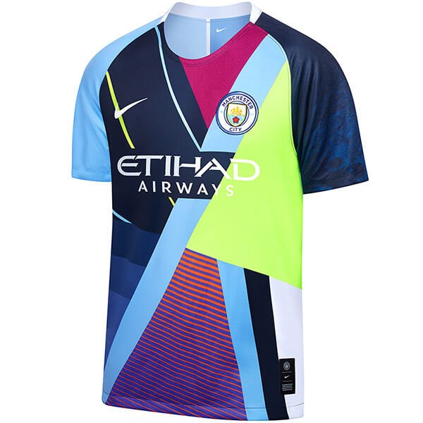 Camisetas Manchester City Edición Conmemorativa 2019-20 Azul Claro